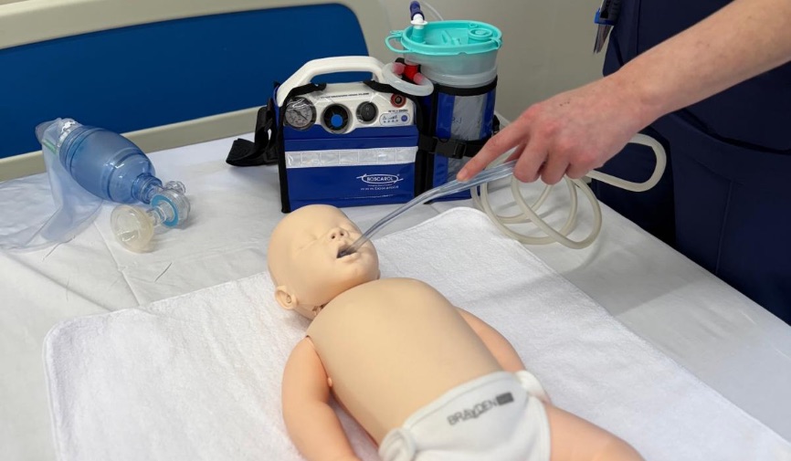 Brayden Baby CPR Manikin and Boscorol OB Mini Suction Unit